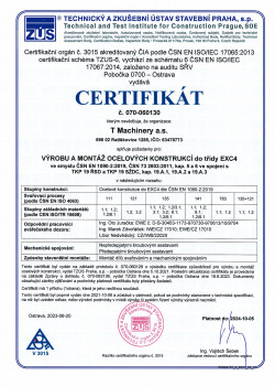 Certifikát OK EXC4 TKP19A CSN EN 1090-2_2019 | Certifikáty